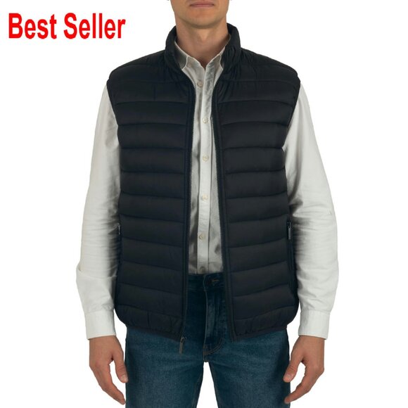 Men's Puffer Vest Down Alternative Water Resistant Packable Layer